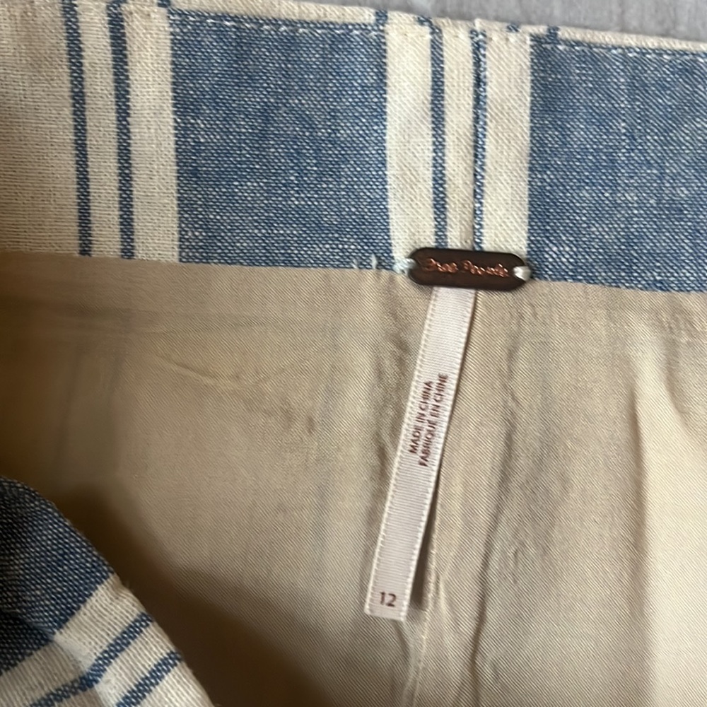 Free People wrap skirt size 12 cotton/linen - Picture 4 of 7